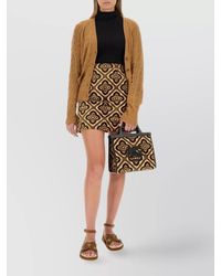 Etro - Cable Knit V-Neck Cardigan Pockets - Lyst
