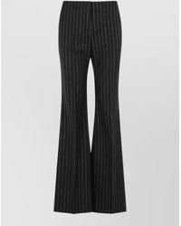Sportmax - Virgin Wool Blend Flared Trousers - Lyst