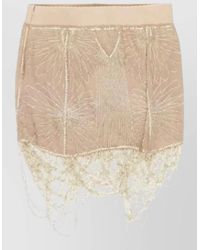 The Attico - Silk Embellished Mini Skirt - Lyst