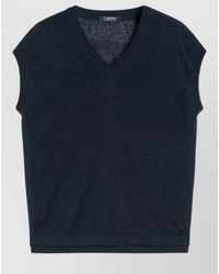 Max Mara - Knit Gilet V Neck Cap Sleeve - Lyst
