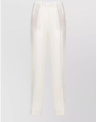 Fabiana Filippi - Straight Leg Viscose Trousers Pleated Front - Lyst