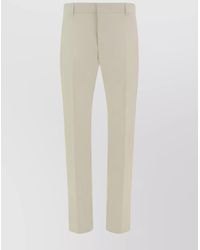 PT Torino - Waistband Belt Loops Cotton Regular Fit Trousers - Lyst