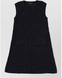 Fabiana Filippi - A Line Dress Sleeveless Textured Sparkling Pockets - Lyst