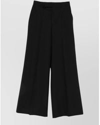 Rick Owens - High Waist Pleated Belted Wide Leg Pants - Lyst