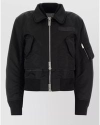 Sacai - Nylon Cropped Bomber Jacket Casual Style - Lyst