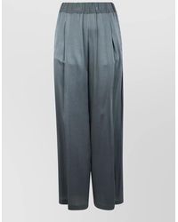 Semicouture - Silk Wide-Leg Trousers - Lyst