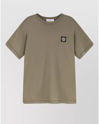 Stone Island - Slim Fit T Shirt Compass Badge - Lyst
