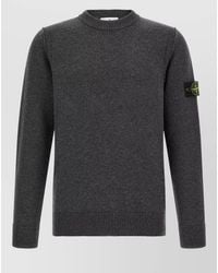 Stone Island - Ribbed Wool Crew Neck Jumper - Lyst