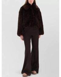Alysi - Flannel Trousers Belt Loops Flared Leg - Lyst