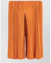 Homme Plissé Issey Miyake - Tailored Pleated Bermuda Shorts Belt Loops - Lyst