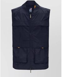 K-Way - Sleeveless Jacket Lightweight Fabric Front Pockets - Lyst