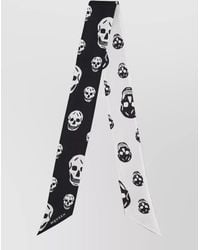 McQueen - Silk Skull Printed Scarf - Lyst