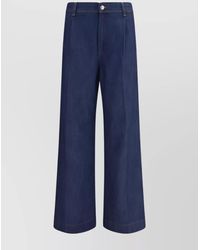 7 For All Mankind - High-Rise Pleated Wide-Leg Jeans - Lyst