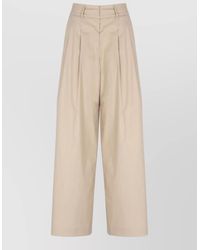 Peserico - High Waist Straight Leg Tailored Pants - Lyst