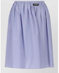 Miu Miu - Vichy Cotton Midi Skirt - Lyst