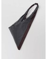 LA ROSE - Shoulder Bag Triangular Shape Two Tone Design - Lyst