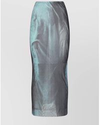 Jean Paul Gaultier - Mesh Printed Water Long Skirt - Lyst