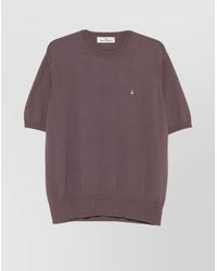 Vivienne Westwood - Cashmere Cotton Logo Embroidered Crewneck T-Shirt - Lyst