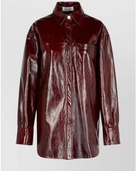 Sportmax - Leather Shirt Jacket - Lyst