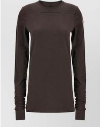 Moncler - Cotton Slim Fit Panelled Long Sleeve Crewneck Top - Lyst