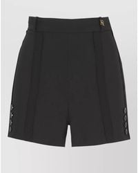 Elisabetta Franchi - High Waist Shorts Button Detail - Lyst