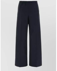 Moncler - Wide Leg Cotton Trousers Seam Detailing - Lyst