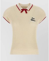 Valentino Garavani - Cotton Bow Short-Sleeve Top - Lyst