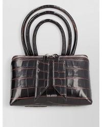 The Attico - Mini Friday Crocodile Texture Shoulder Bag - Lyst