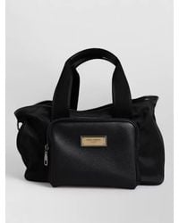 Dolce & Gabbana - Nylon Leather Logo-Plaque Tote Bag - Lyst