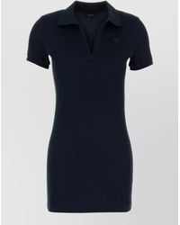 Gucci - Jersey Polo Dress Ribbed Texture Short Sleeves - Lyst