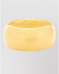 Balenciaga - Wide Polished Band Ring Rounded Shape - Lyst