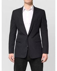 Dolce & Gabbana - Pinstripe Single Button Suit Jacket Blazer - Lyst