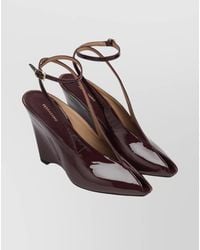 Ferragamo - Peep Toe Wedge Sandals - Lyst