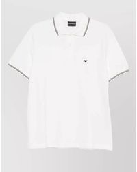 Emporio Armani - Logo Polo Shirt Contrast Collar Short Sleeves - Lyst
