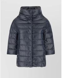 Herno - Puffer Coat With 3/4 Sleeves And High Collar - Lyst