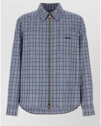 Versace - Checked Virgin Wool Shirt - Lyst