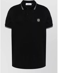 Stone Island - Slim-Fit Cotton Piqué Short-Sleeve Polo Shirt - Lyst