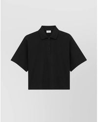 Saint Laurent - Oversized Cotton Piqué Polo Shirt - Lyst