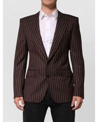 Dolce & Gabbana - Stripe Single Breasted Blazer Long Sleeves - Lyst