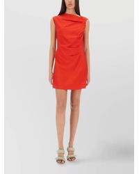 MSGM - Draped Slim-Fit Mini Dress - Lyst