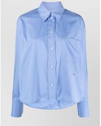 Victoria Beckham - Shirt Cropped Long Sleeves - Lyst