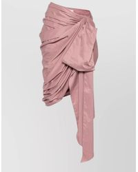 Chloé - Draped Asymmetric Wrap Knee-Length Skirt - Lyst