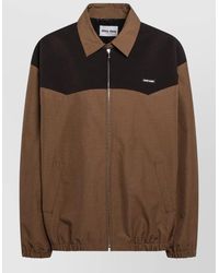 Miu Miu - Collared Jacket Two Tone Elasticated Design - Lyst