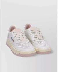 Autry - Low-Top Rubber Sole Sneakers With Perforated Design - Lyst