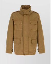 Burberry - Camel Cotton Jacket - Lyst