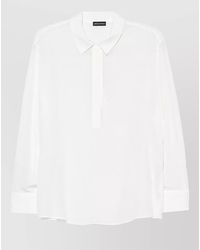 Emporio Armani - Silk Long-Sleeve Shirt - Lyst