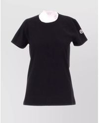 Moncler - Cotton Logo-Patch Short-Sleeve T-Shirt - Lyst