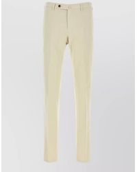 PT Torino - Stretch Cotton Blend Tailored Pants Belt Loops - Lyst