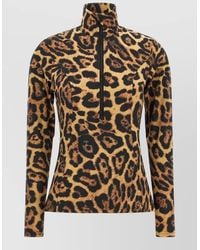 Goldbergh - Jaguar-Print Long-Sleeve High-Neck Top - Lyst