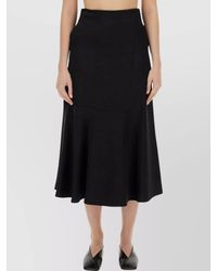 Jil Sander - Flared Midi Skirt High Waist - Lyst